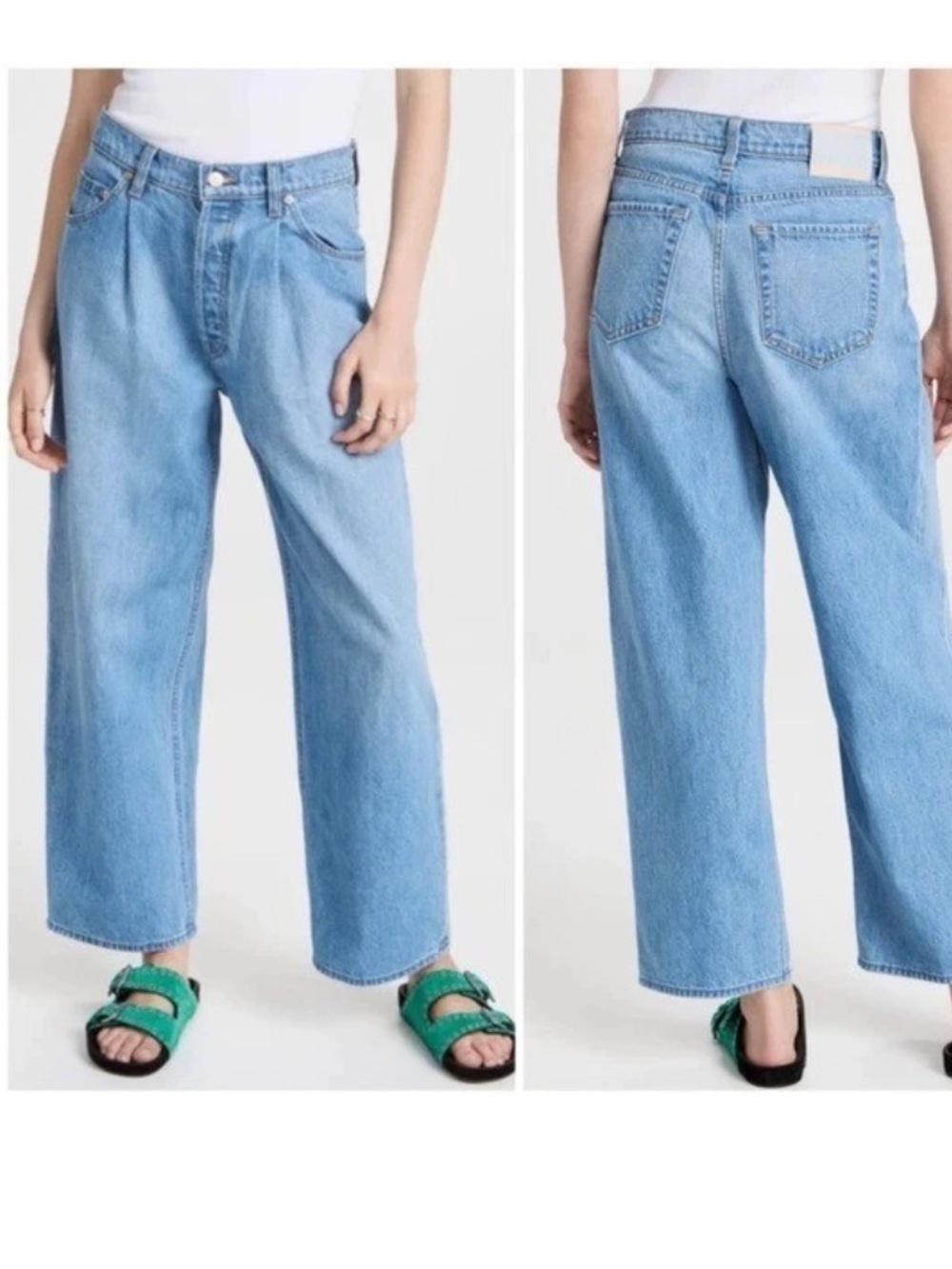 Snacks by mother jeans pleated fun dip ankle light wash size 29